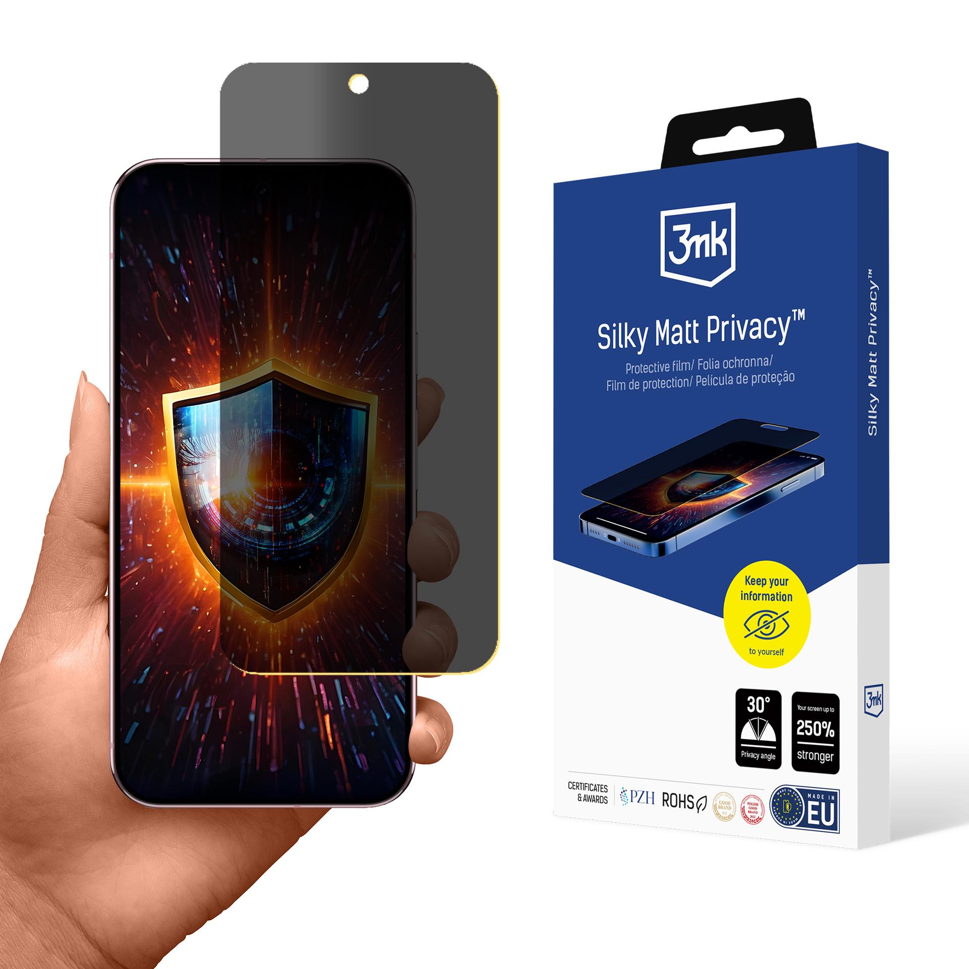Folie protectie telefon 3mk Silky Matt Privacy, protectie 250%, finisaj mat, pentru Google Pixel 9 Pro XL