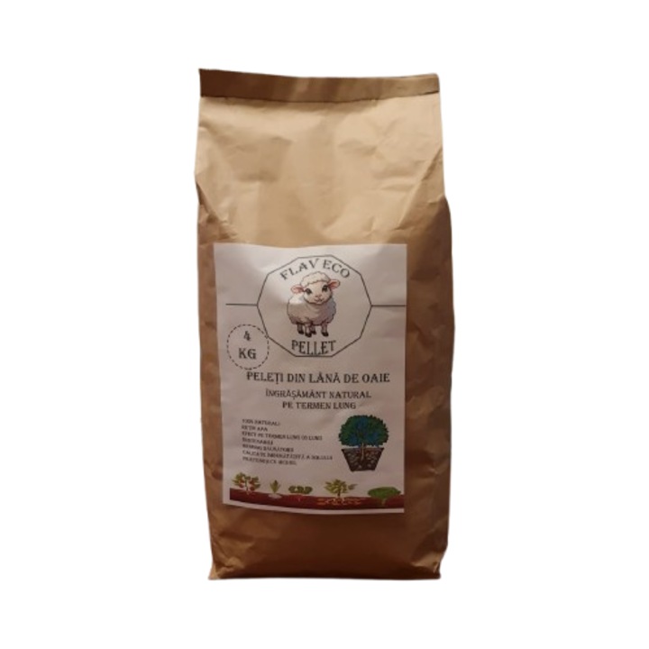 Ingrasamant organic peleti din lana de oaie, 4 kg