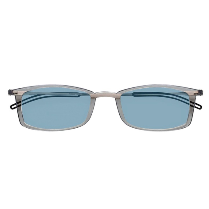 Компактни компютърни очила с рамки ThinOptics, С черна магнитна кутийка, Диоптър +2.0, Безцветен