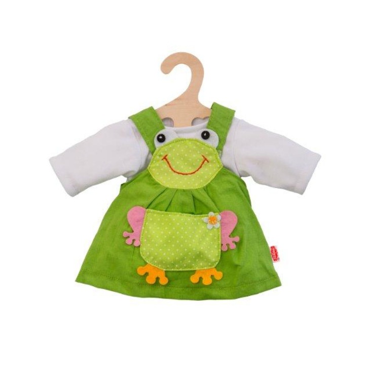 Divatos játékbaba ruha béka mintával 28-35 cm-es babákhoz 2 részes