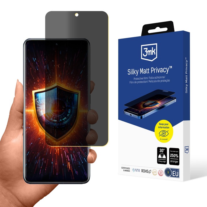 Folie de protectie 3MK, Silky Matt Privacy, Compatibil cu Xiaomi 12X