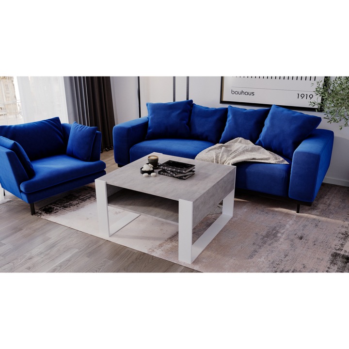 Masa de cafea MRBLS HOME Karo, 65x45x71,5 cm. Design modern, culoare Alb mat. Ideala pentru living, oferind un spatiu de depozitare practic. O piesa de mobilier eleganta si minimalista, perfecta pentru un interior contemporan