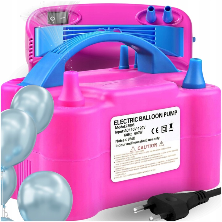 Elektromos lufipumpa Pixel, 600W, 2 fúvóka, kötőrendszer, 19,5x13x14cm