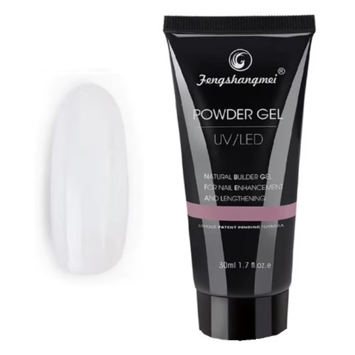 Gél, UV/LED műkörömre, FSM Natural Builder Gel 30 ml 03 Nude White