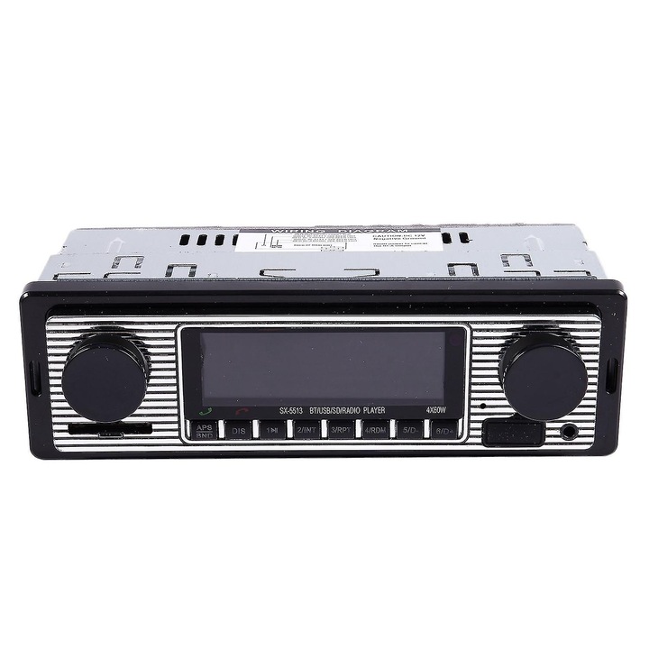 Radio auto MP3 player Bluetooth vintage negru 188x58mm