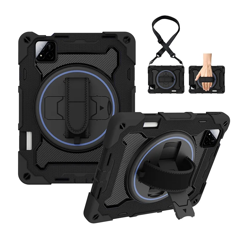 Pachet 360: Husa cu folie integrata pentru Xiaomi Pad 7 / Pad 7 Pro Shockproof Armor negru