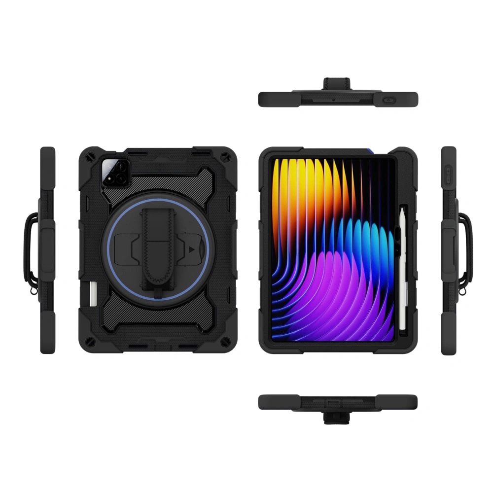 Pachet 360: Husa cu folie integrata pentru Xiaomi Pad 7 / Pad 7 Pro Shockproof Armor negru
