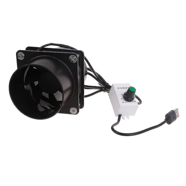 Ventilator de extractie fum USB, cu tub de 1m, ajustabil, sistem de ventilatie