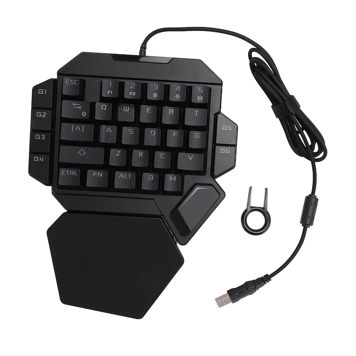 Set tastatura si mouse wireless HK-03, alb, design ergonomic, consum redus de energie