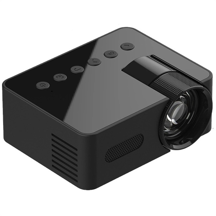 Proiector mini portabil 4K, 8000 Lumen, 1080P, compatibil cu multiple dispozitive, proiectie 100 inch, dimensiuni mici