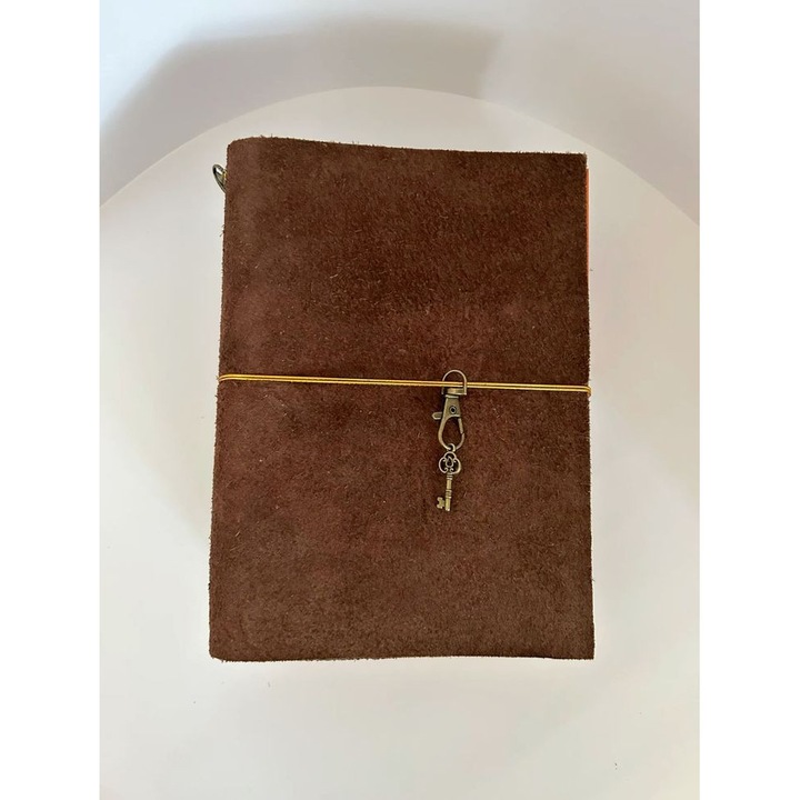 Agenda SimplyTexGoGlobal, Velúrbőr, Barna, 160x220mm