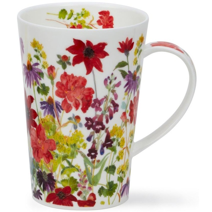 Cana 440 ml - Flori, Portelan, 440 ml, Multicolor