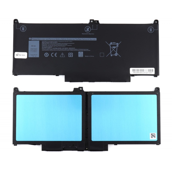 Съвместима батерия за Dell Inspiron 7300 60Wh, 7306 2-в-1 Black Series 60Wh