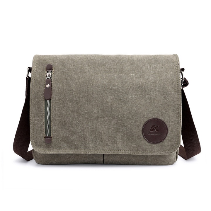 Geantă de umăr pentru laptop, verde, 34x26x8cm, set 1 buc