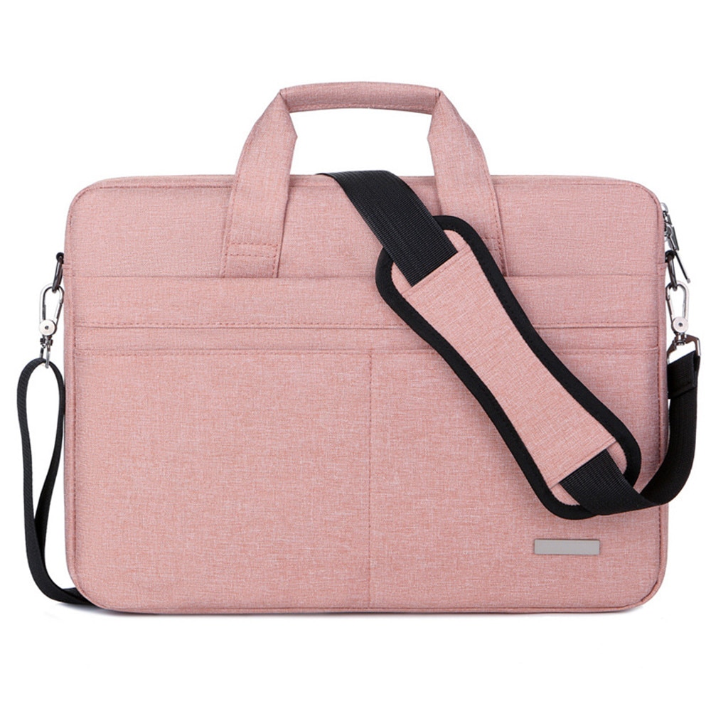 Geanta pentru laptop, 15.6 inch, impermeabil, roz, cu multiple buzunare, cu incarcare USB
