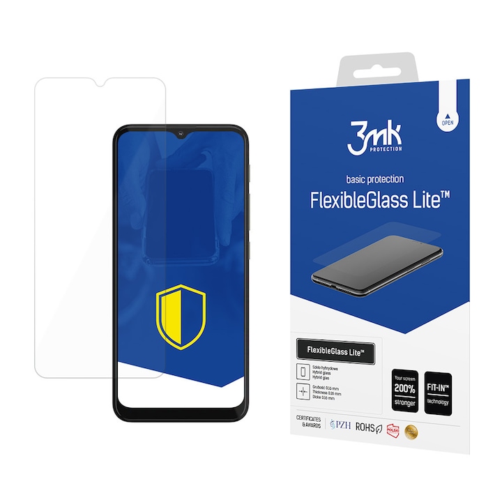 Folie protectie telefoane, 3mk FlexibleGlass Lite, 0,16mm, anti-fisuri, pentru Motorola Moto G10
