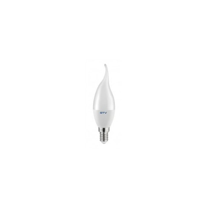 LED крушка с пламък E14, 6W(40W), 520 lm, студена светлина (6400K), GTV