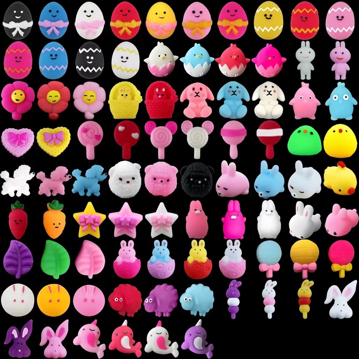 Jucarii Senzoriale Fidget Toy Squishy, OEM, Anti-Stres, +3 Ani. Model Tematic Paste, Multicolor