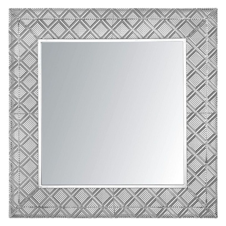 Oglinda de perete Evettes 80 cm 80 cm Metal Argintiu