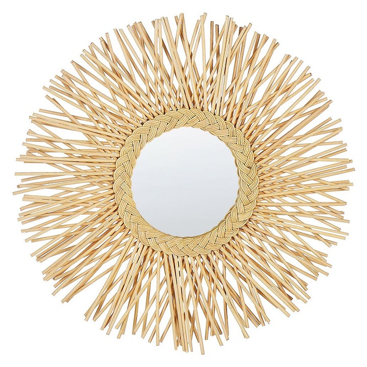 Falitükör Kalasin Rattan Természetes