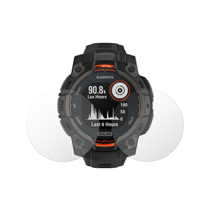Комплект от 2x iSkinz протектор за екран за Garmin Instinct 3 – 45 мм AMOLED, соларно, невидимо Skinz UHD саморегенериращо се, самозалепващо и гъвкаво силиконово фолио