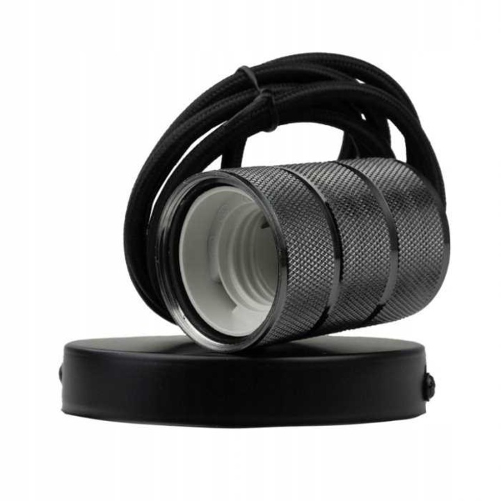 Pendul Eco Light, 2m, E27, 60W, negru lucios