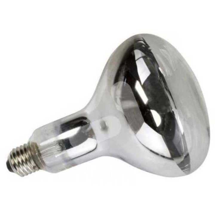 Lampa grzewca E27 375W, 230V, 170x125mm, pentru pui si porci, durabilitate 5000h