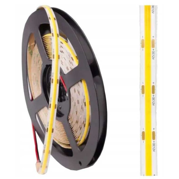 Banda LED COB 9W/m 6000K 990lm/m IP20 1m