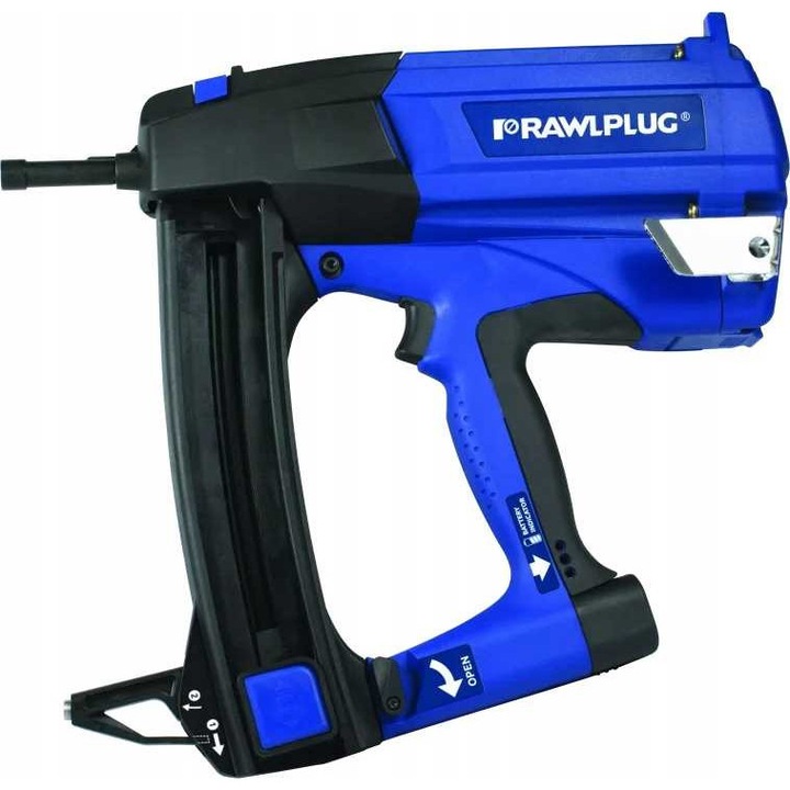 Pistol batut cuie pe gaz, pentru beton si otel, albastru/negru