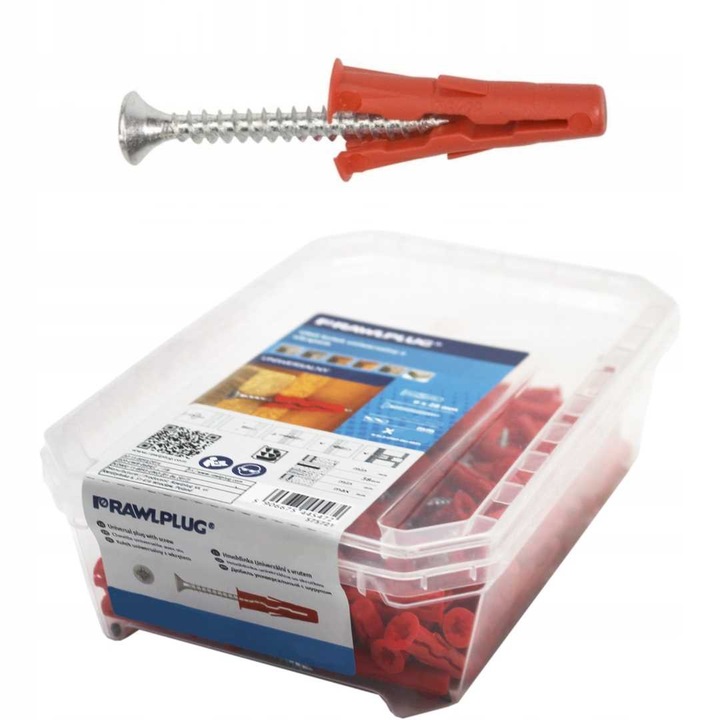 Univerzális dugó 6x28mm, csavarral 4.0x35mm, 100 db