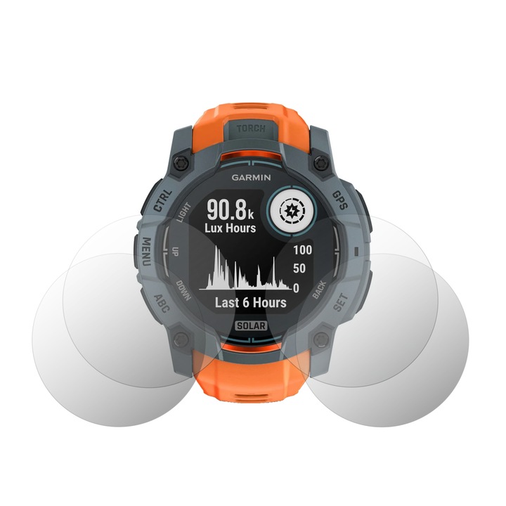 Комплект от 4 протектора за екран iSkinz за Garmin Instinct 3 – 50 мм AMOLED, соларни, невидими Skinz HD, ултрапрозрачни силиконови с пълно покритие, самозалепващи се и гъвкави