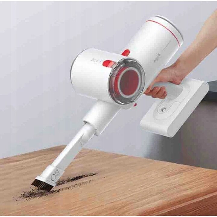 Aspirator vertical Deerma VC25, 2 niveluri de putere, alb, 23,5x29,5x114,5cm, set complet