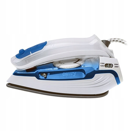 Fier de calcat cu abur turistic Camry CR 5040, alb-albastru, 10g/min abur, 50g/min abur de soc, 20,3x9,3x9,4cm