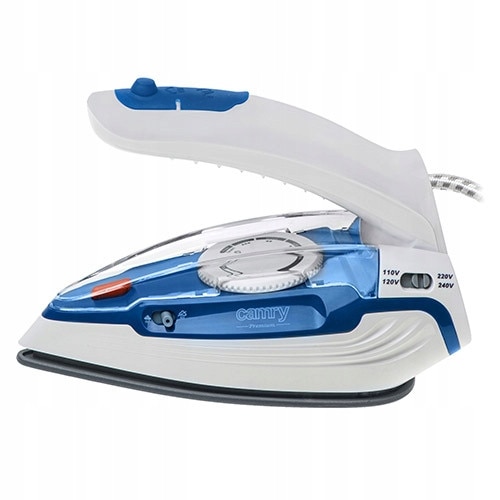Fier de calcat cu abur turistic Camry CR 5040, alb-albastru, 10g/min abur, 50g/min abur de soc, 20,3x9,3x9,4cm