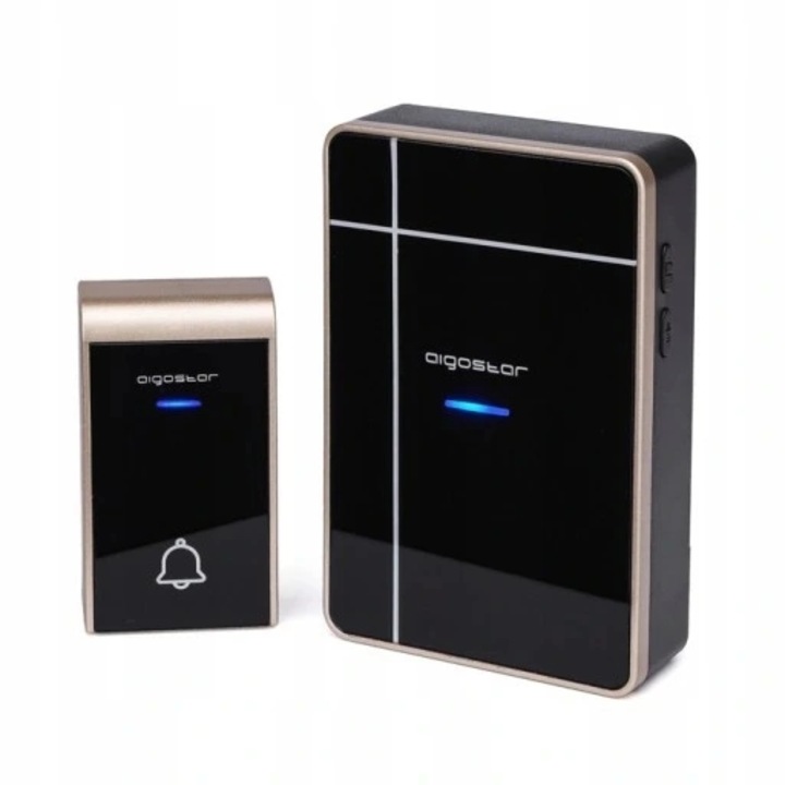 Sonerie electrică fără fir, AIGOSTAR, IP44, 36 tonuri, raza de acțiune 150 m, Negru