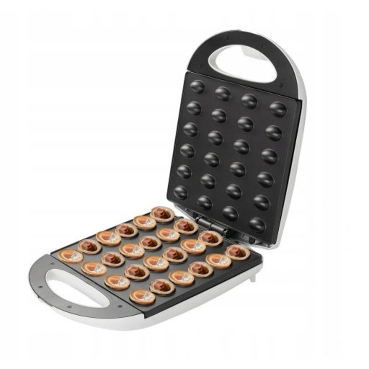 Aparat pentru fursecuri in forma de nuca, ADLER MS3039, 1600W, 24 forme, negru/alb
