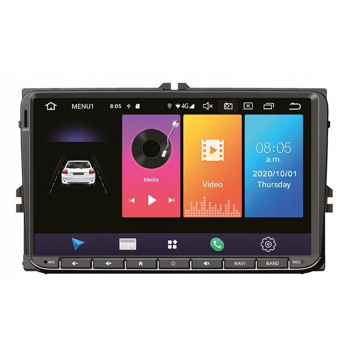 Player auto Vordon VW-910S, Android 10, Bluetooth, camera de marsarier, 2 DIN