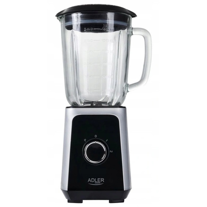 Блендер ADLER AD4076, 1000W, 1.5 литра, функция за раздробяване на лед, стъкло
