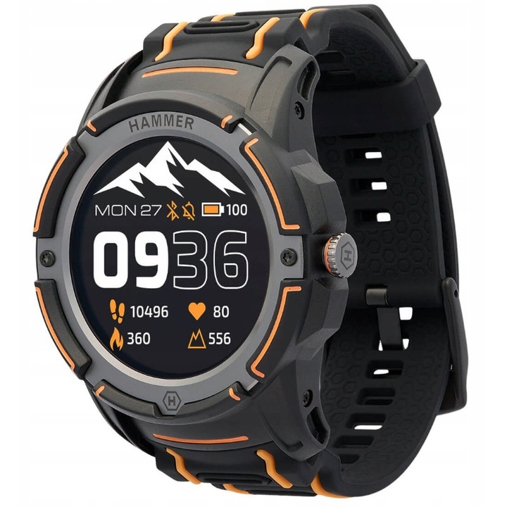 Ceas Smartwatch HAMMER Watch Plus AMOLED, GPS, 1,35", rezistent la apa, 14 zile autonomie
