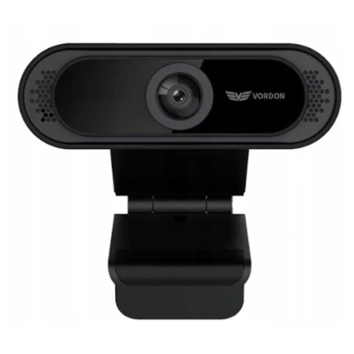 Vordon CV-40 webkamera, 1280x720/1920x1080, beépített mikrofon, univerzális tartó, 59,5x63mm