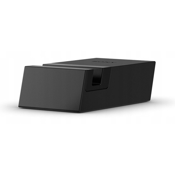 DK52 töltőállomás, Sony Ericsson, 2 adapterrel, fekete, 39x21,5x71mm