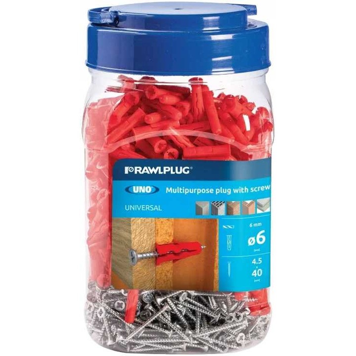 Univerzális UNO 6x28mm dugó 4,5x40mm csavarral