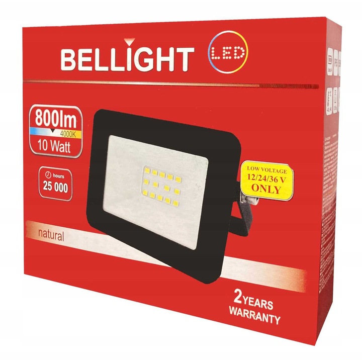 LED проектор 10W 4000K 12V/24V/36V AC/DC