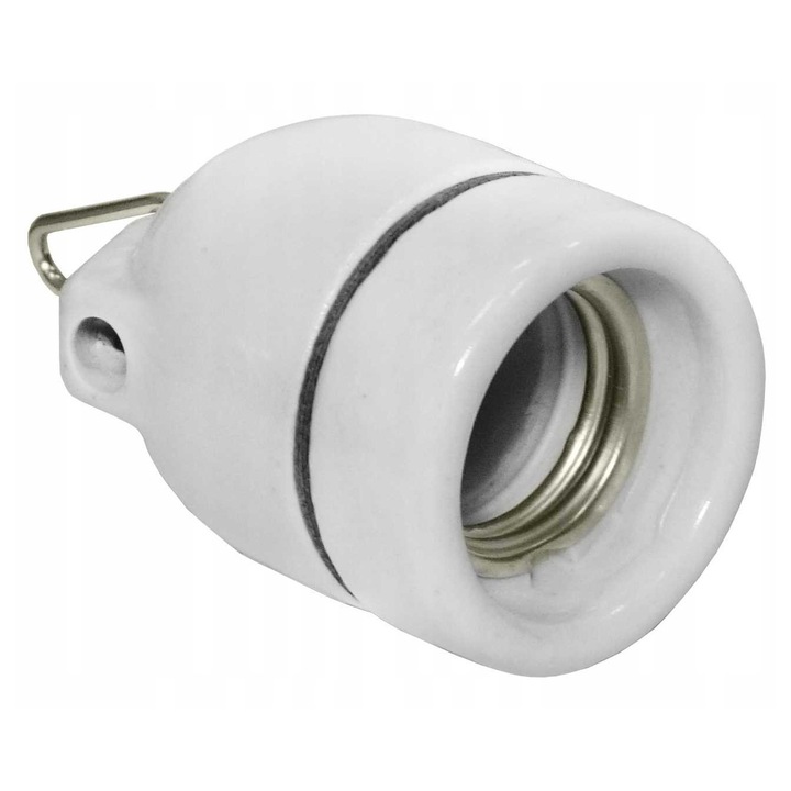 Suport lampa din ceramica, E27, gri, 53x70mm