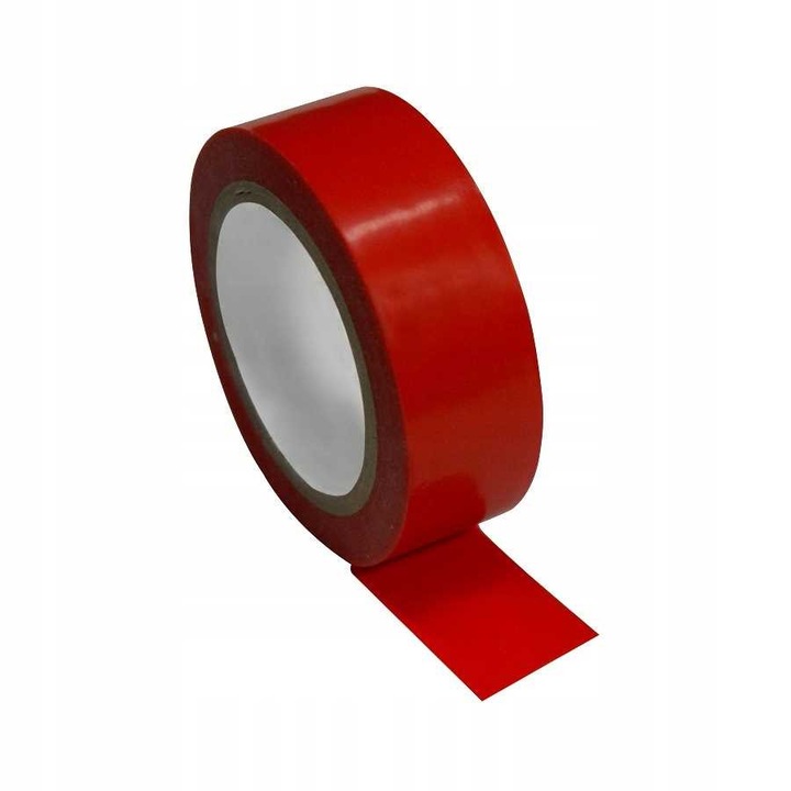Banda izolatoare, Elektro, 20m, 0.13mm, pentru izolatie si legare cabluri, rosu