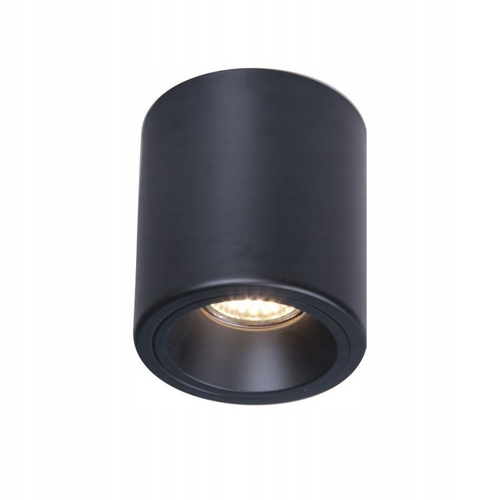 Spotlámpa, kerek, fekete, 20W, 110x80mm