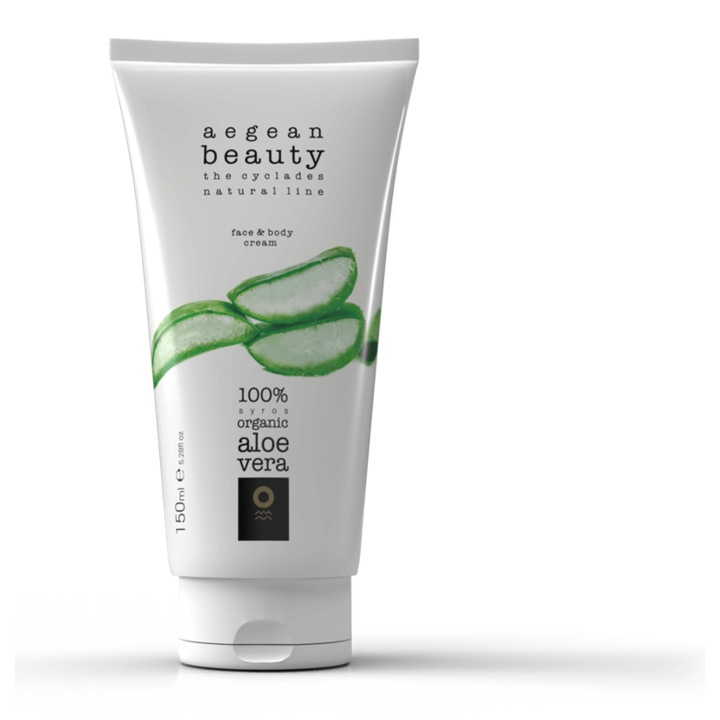 Crema hidratanta pentru fata si corp Aegean Beauty cu aloe vera din Syros, 150ml