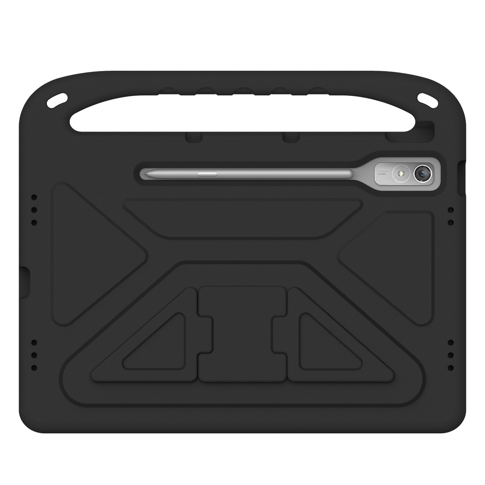 Husa pentru tableta Lenovo Tab P12 12.7, rezistenta la socuri, cu maner, material EVA, negru