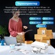 Термопринтер за етикети 4x6, QUANTIS, Bluetooth и USB, 203 DPI, 150 мм/сек, A6 AWB, директен термопечат, съвместим с Windows, Mac, Android, Shopify, Amazon, бял