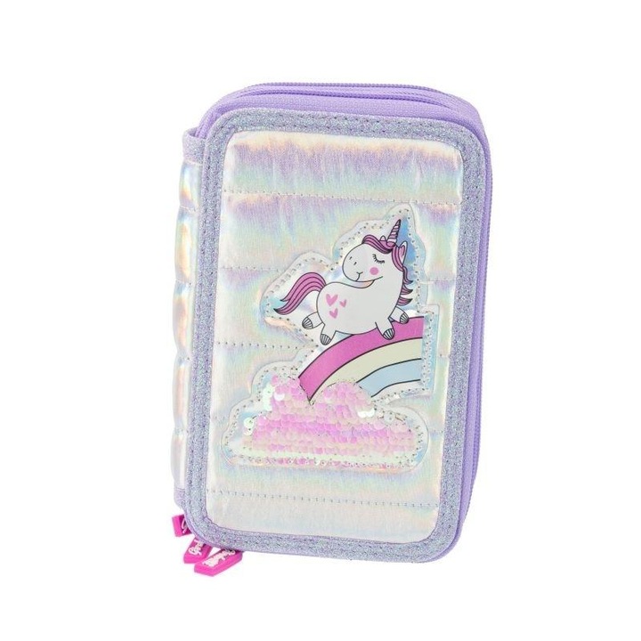 Несесер за моливи с екипировка, Nice Group, 3 отделения, многоцветен